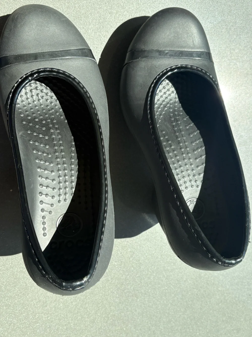 Crocs Cap Toe Wedge Slip-On Pumps – Black – Size 7